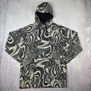 Gymshark Hoodie Mens‎ Medium Green Marble Swirl Activewear Sweater Train Gym